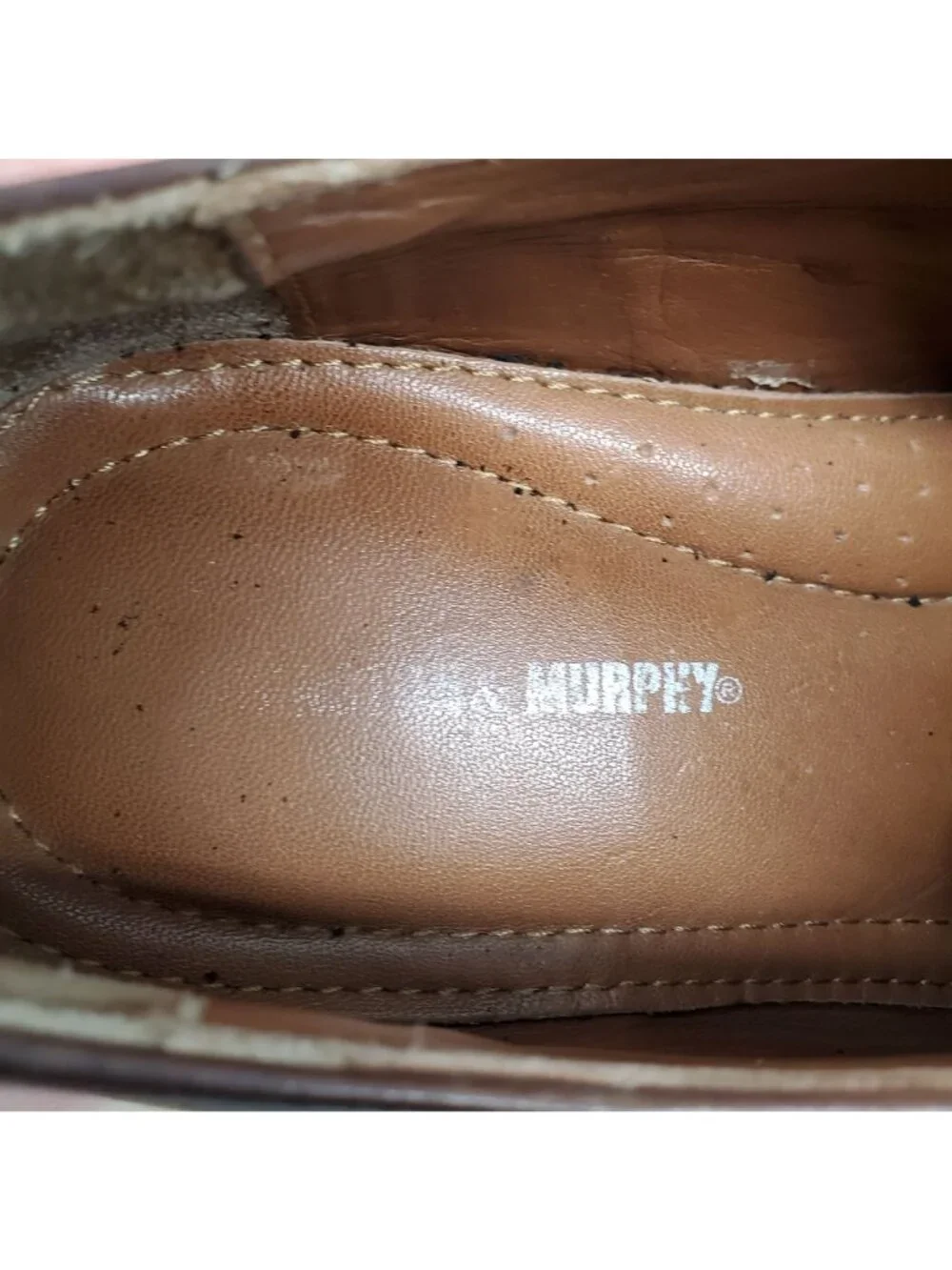 Johnston & Murphy Shoes Mens Size 9 Brown Leather Bicycle Oxford *Read*